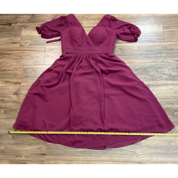 Pomuyoo Liliana Trendy Floor Length Chiffon Bridesmaid Dress    Size: 16W - Picture 11 of 15